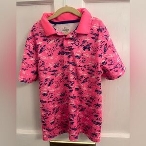 Under Armour Boys' Performance Golf Polo in Pink